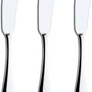 Kit 3 Espátulas para Manteiga, Requeijão, Geléia, Patê, Inox Linha Premium c/ 3 Peças