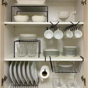 Kit Organizador de Armário  7 Peças Preto